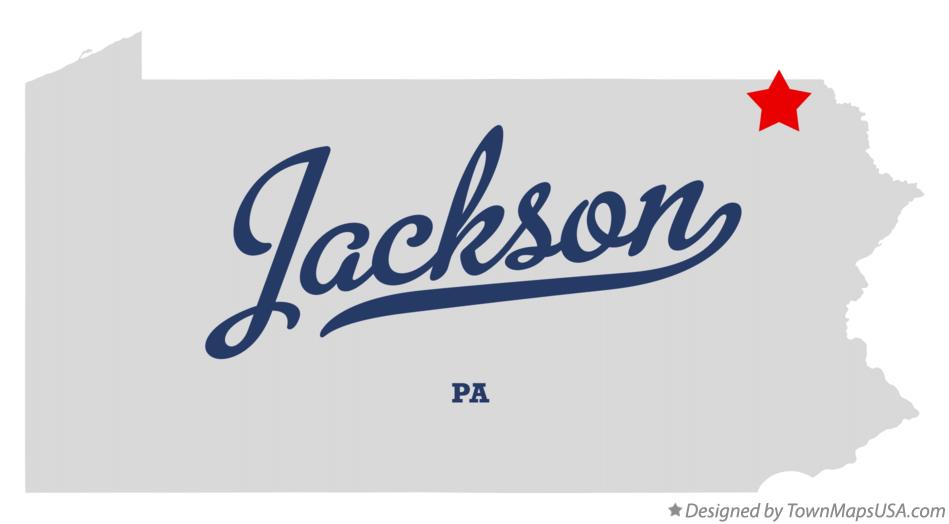 Map of Jackson Pennsylvania PA