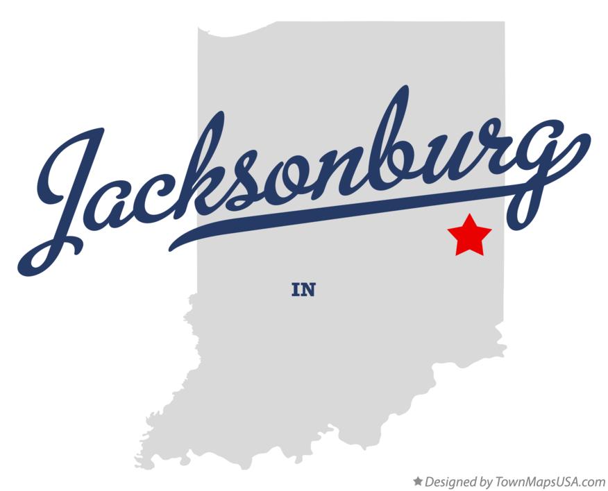 Map of Jacksonburg Indiana IN