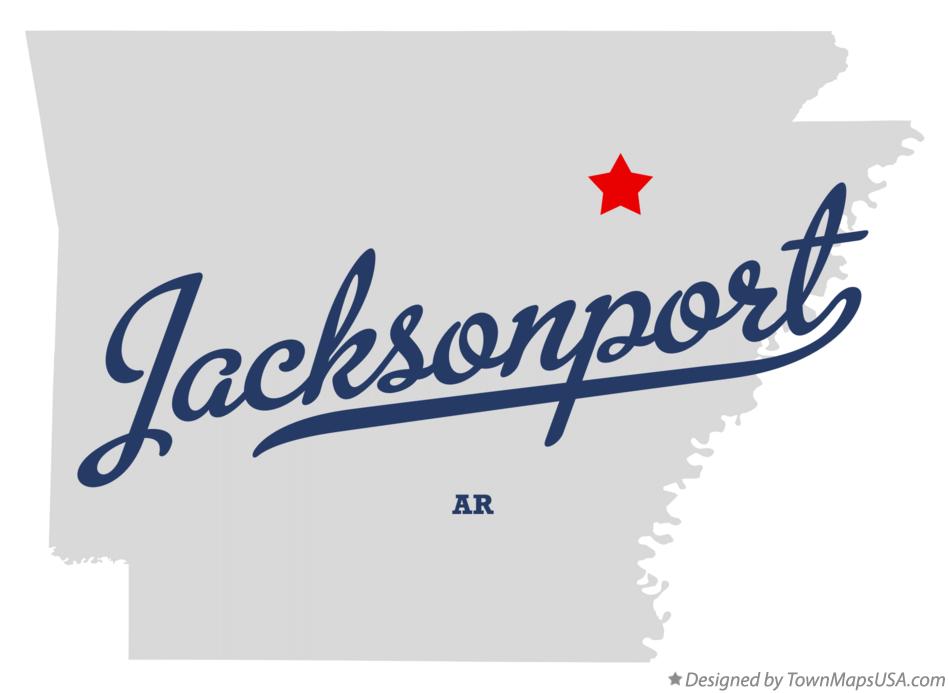 Map of Jacksonport Arkansas AR