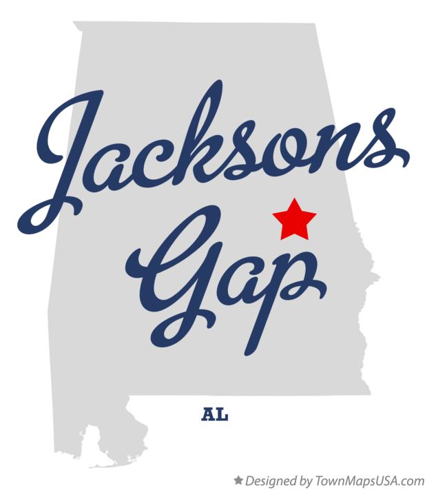 Map of Jacksons Gap Alabama AL