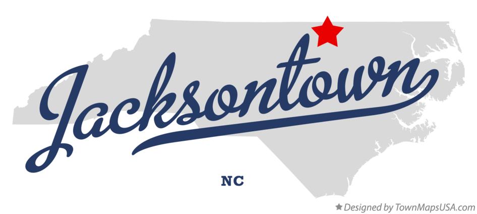 Map of Jacksontown North Carolina NC