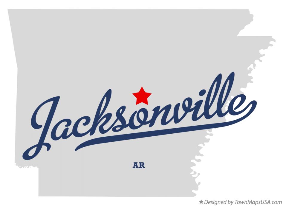 Map of Jacksonville Arkansas AR