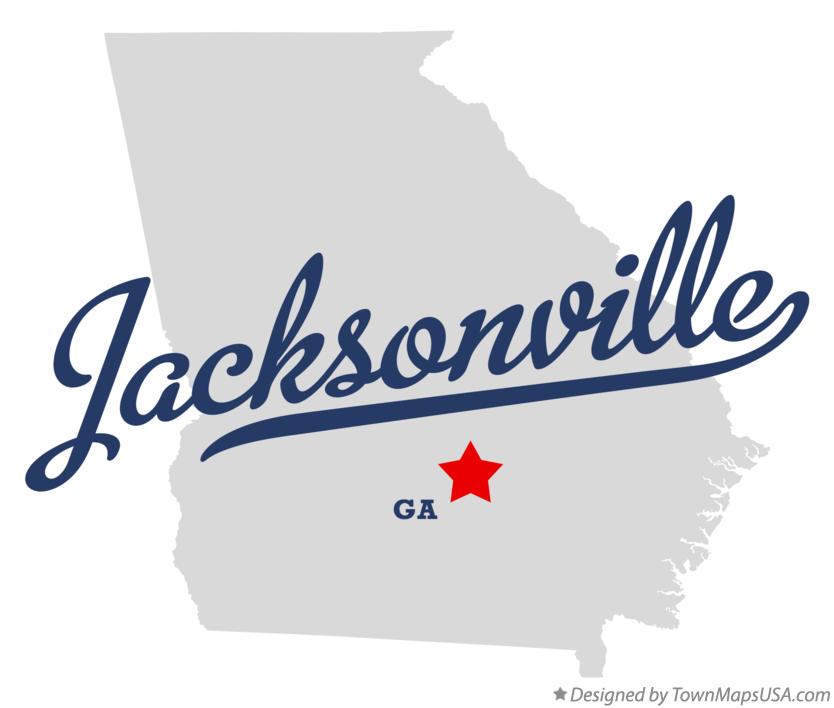 Map of Jacksonville Georgia GA