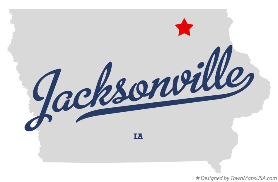 Map of Jacksonville Iowa IA