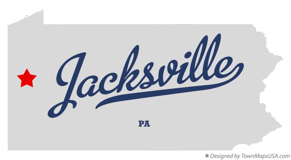 Map of Jacksville Pennsylvania PA