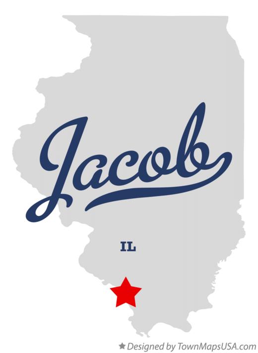 Map of Jacob Illinois IL