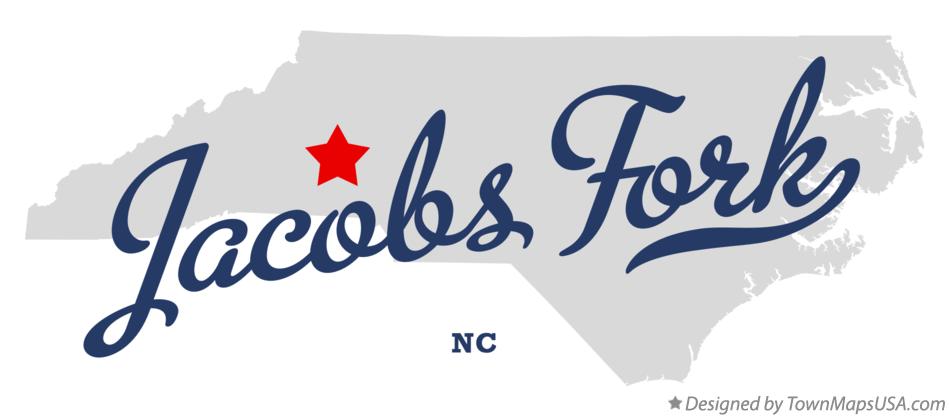 Map of Jacobs Fork North Carolina NC