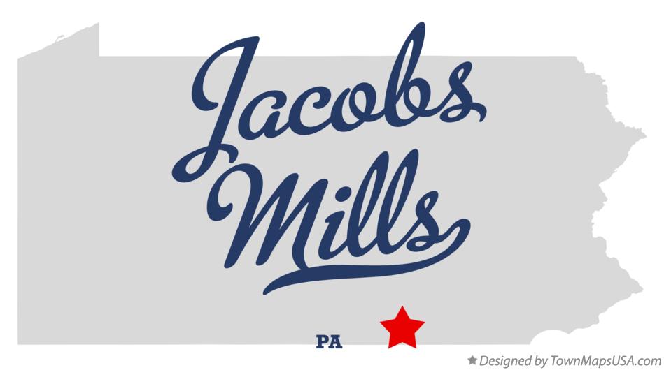 Map of Jacobs Mills Pennsylvania PA