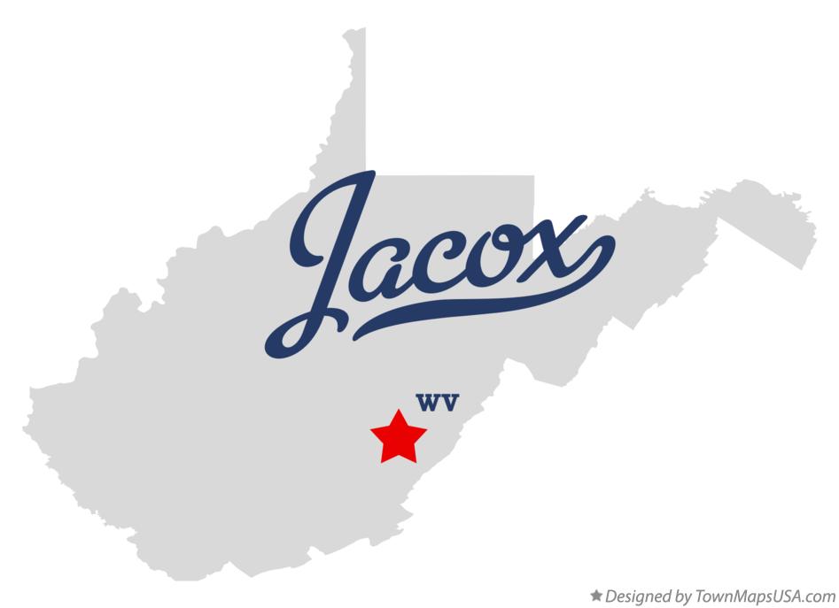 Map of Jacox West Virginia WV