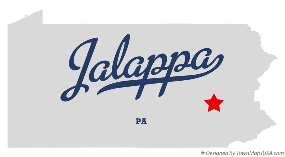 Map of Jalappa Pennsylvania PA