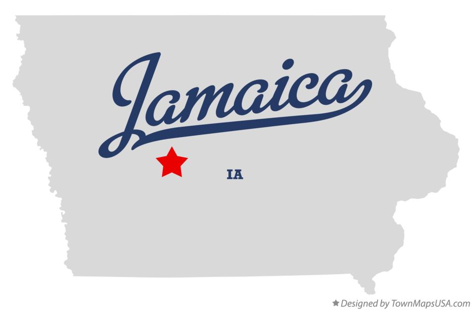 Map of Jamaica Iowa IA