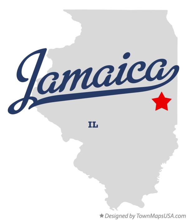 Map of Jamaica Illinois IL