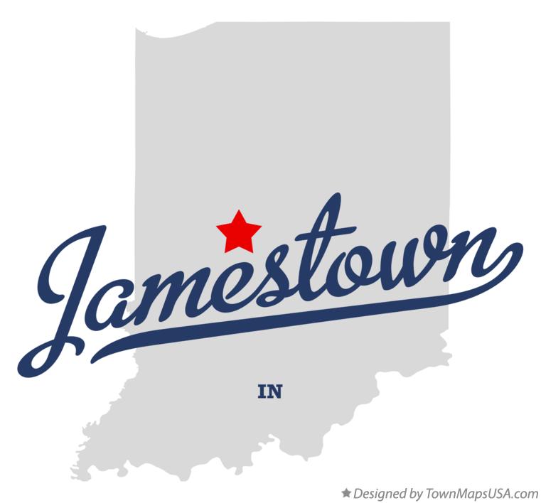 Map of Jamestown Indiana IN