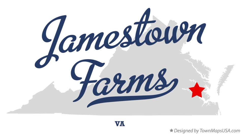 Map of Jamestown Farms Virginia VA