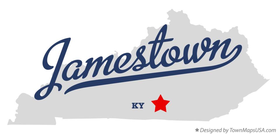 Map of Jamestown Kentucky KY