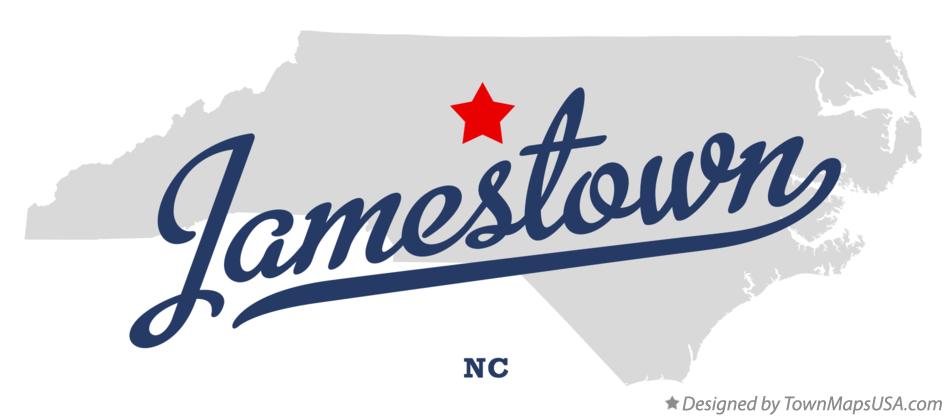 Map of Jamestown North Carolina NC