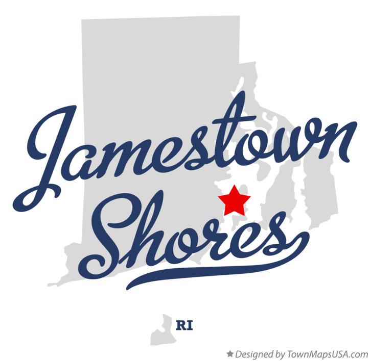 Map of Jamestown Shores Rhode Island RI