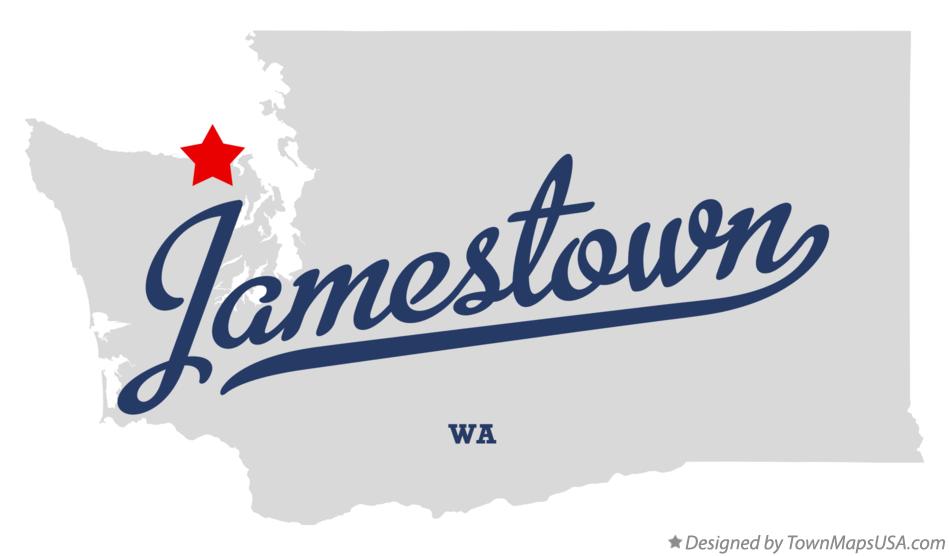 Map of Jamestown Washington WA