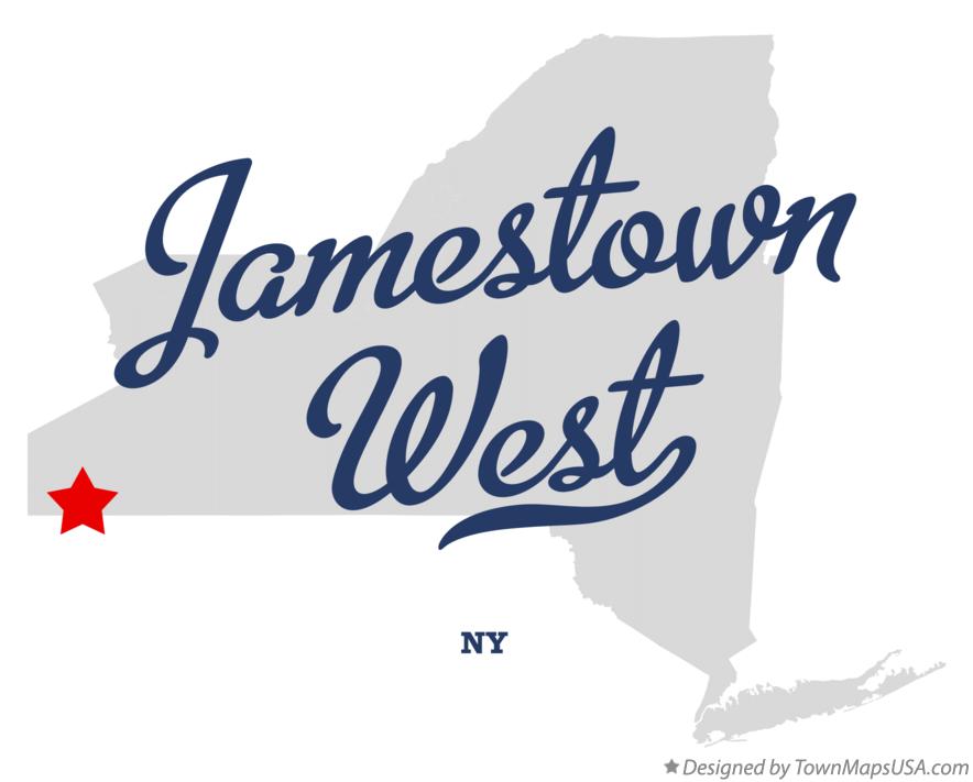 Map of Jamestown West New York NY