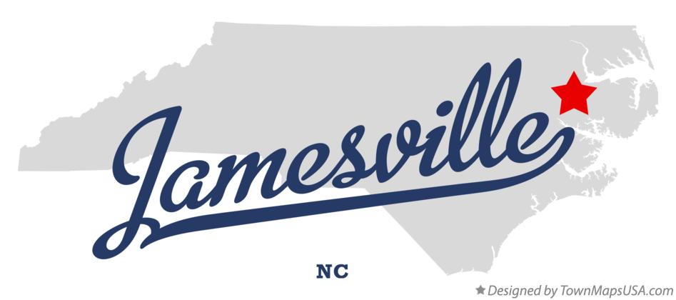 Map of Jamesville North Carolina NC