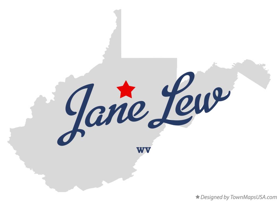 Map of Jane Lew West Virginia WV