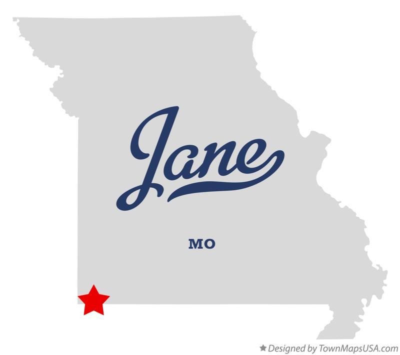 Map of Jane Missouri MO