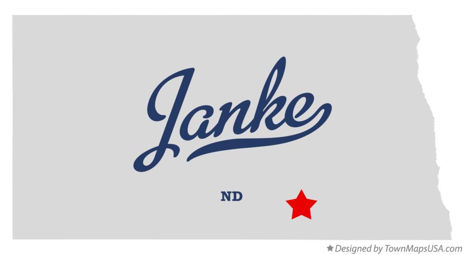 Map of Janke North Dakota ND
