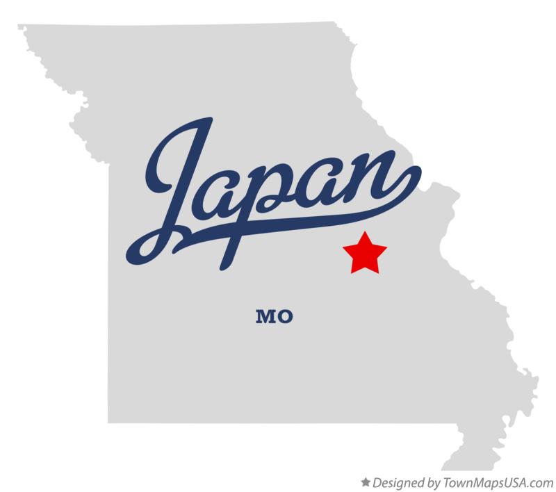 Map of Japan Missouri MO