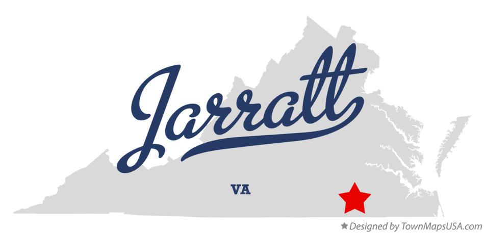 Map of Jarratt Virginia VA