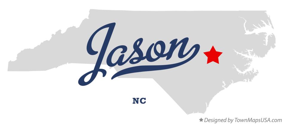 Map of Jason North Carolina NC