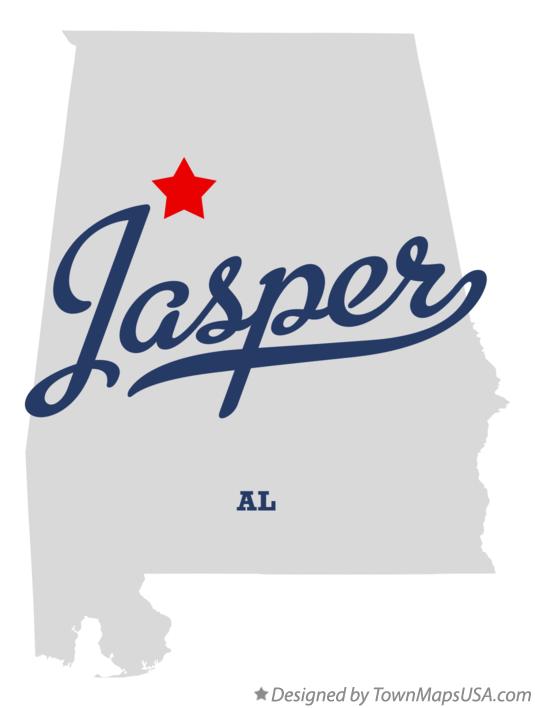 Map of Jasper Alabama AL