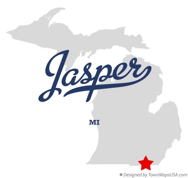 Map of Jasper Michigan MI