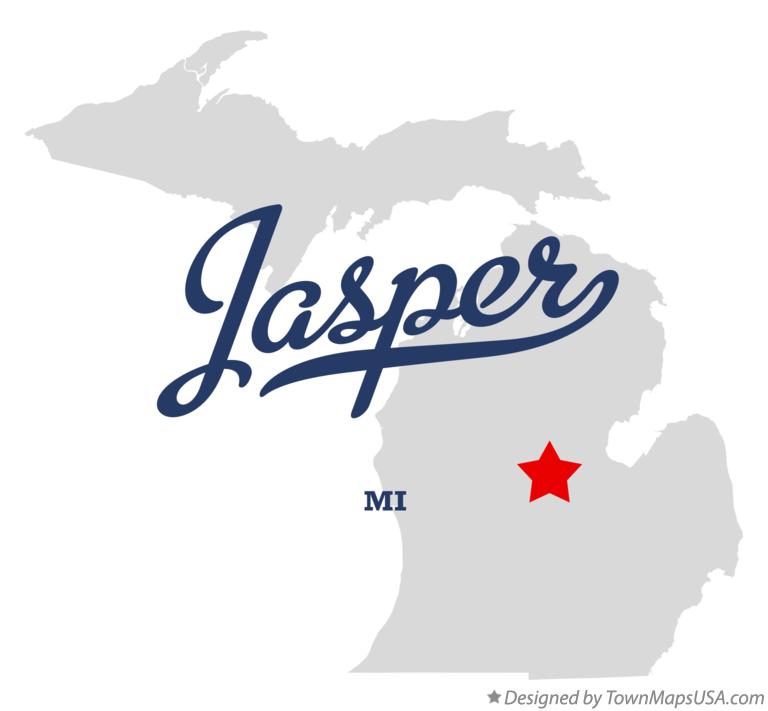 Map of Jasper Michigan MI
