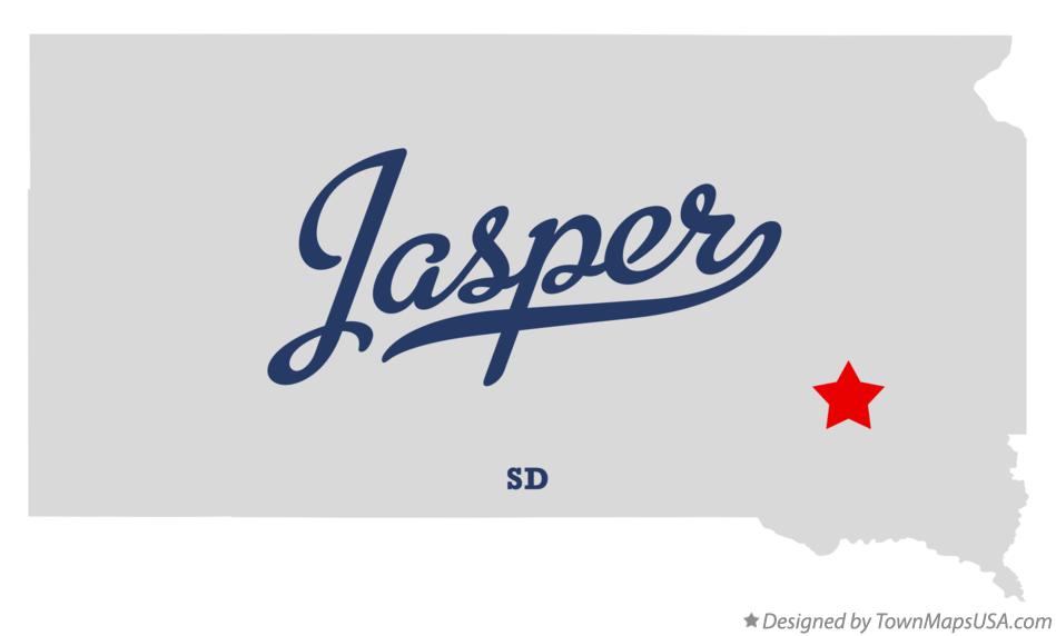 Map of Jasper South Dakota SD