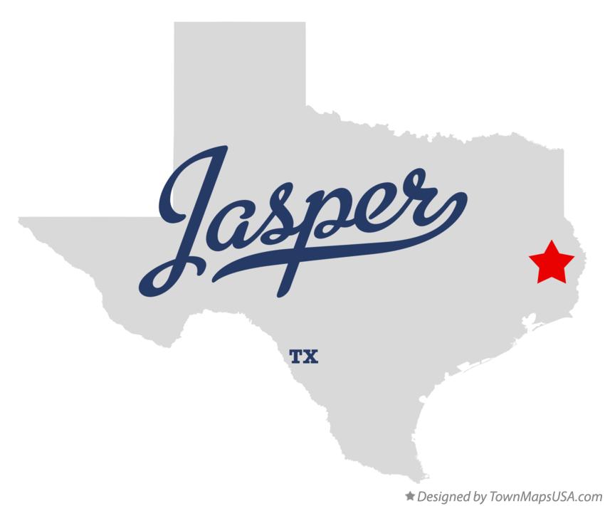 Map of Jasper Texas TX