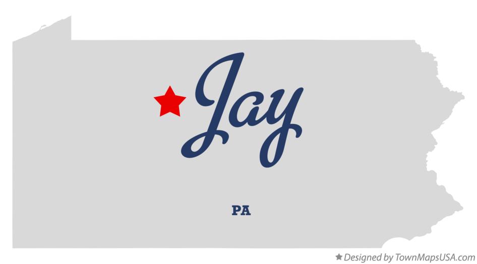 Map of Jay Pennsylvania PA