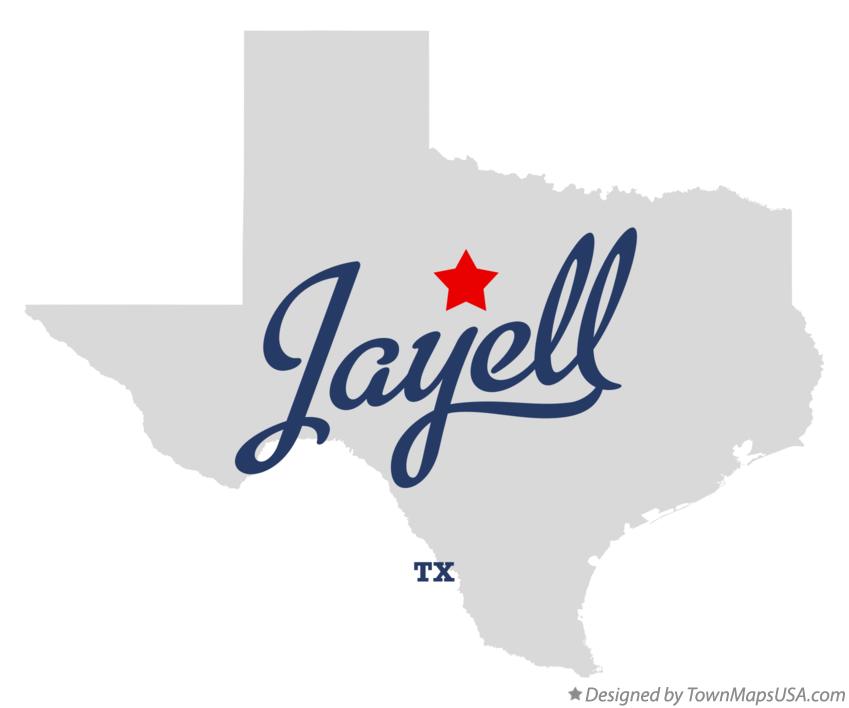 Map of Jayell Texas TX