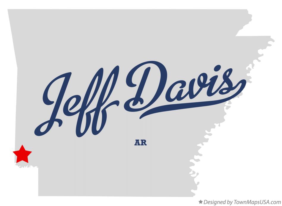 Map of Jeff Davis Arkansas AR