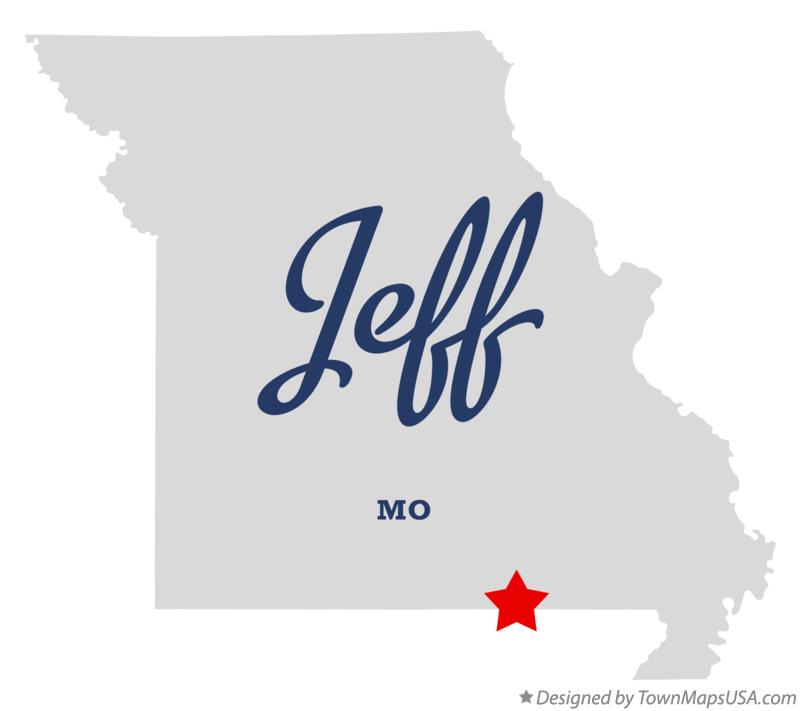 Map of Jeff Missouri MO