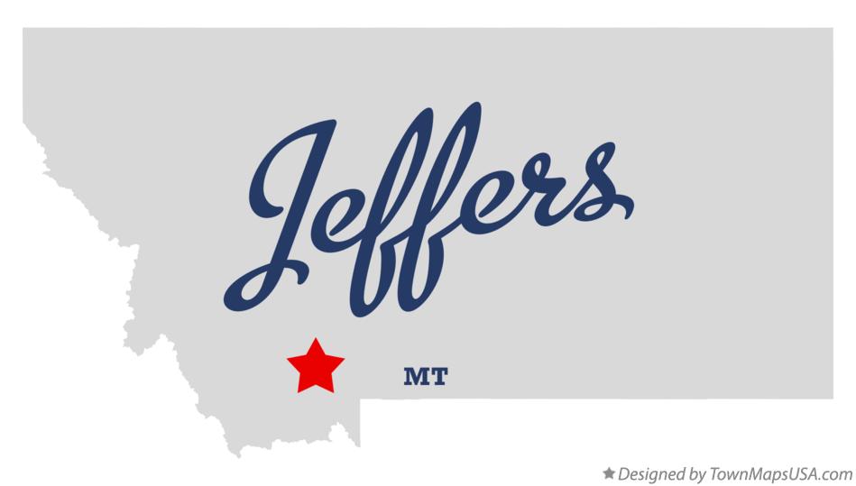 Map of Jeffers Montana MT