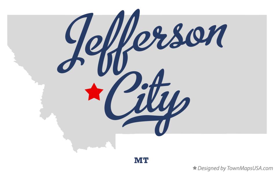 Map of Jefferson City Montana MT