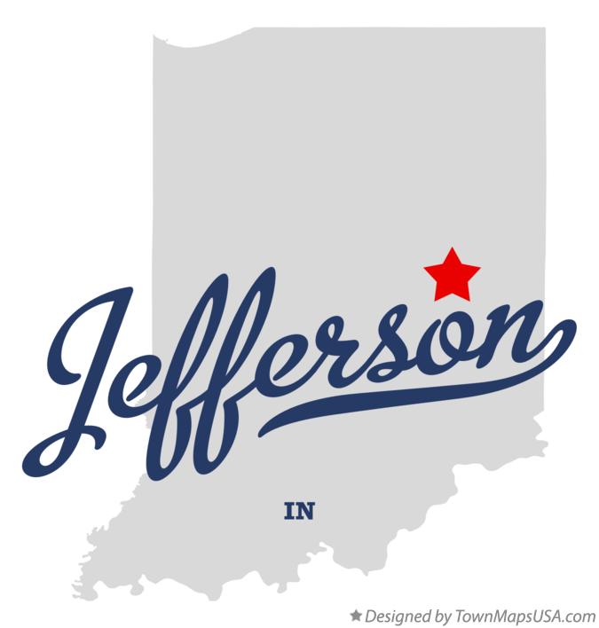 Map of Jefferson Indiana IN
