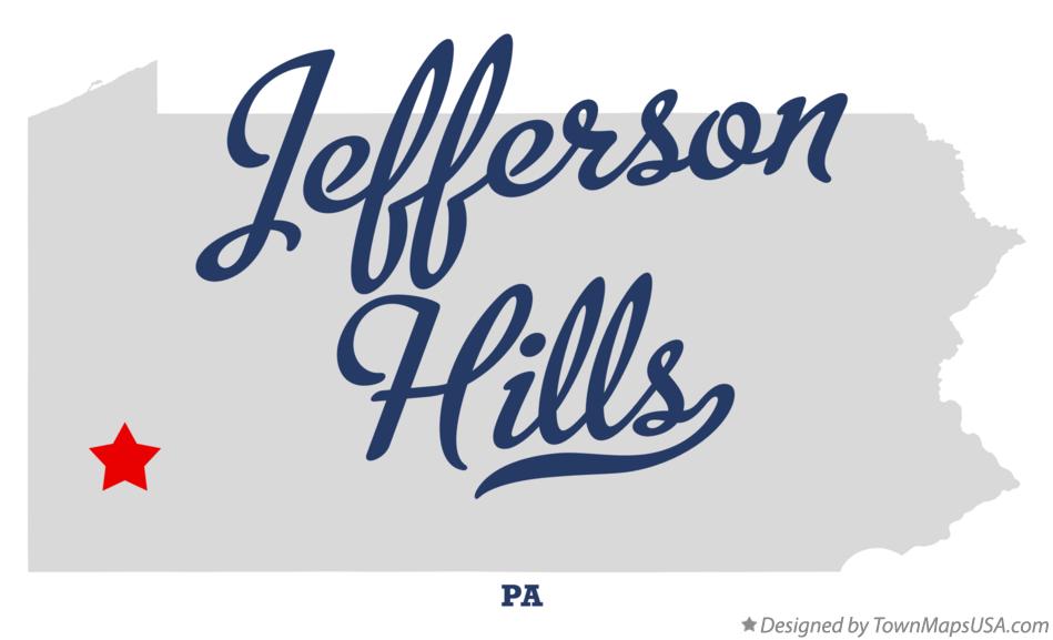 Map of Jefferson Hills Pennsylvania PA