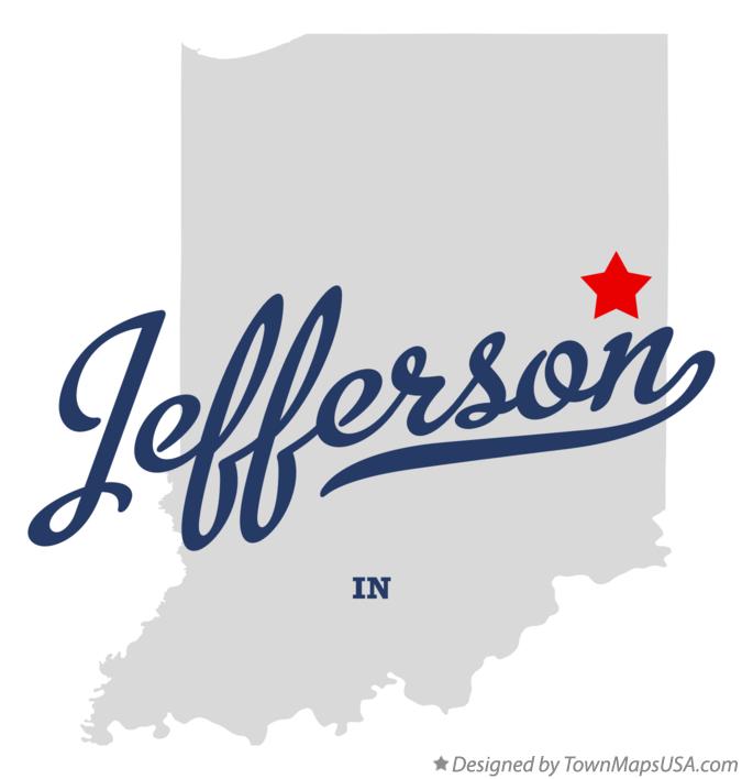 Map of Jefferson Indiana IN