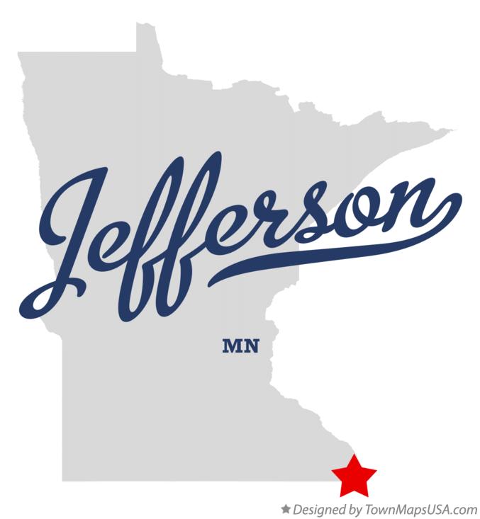 Map of Jefferson Minnesota MN