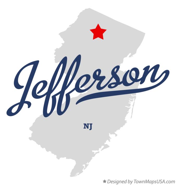 Map of Jefferson New Jersey NJ