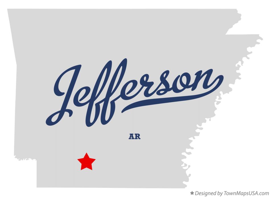 Map of Jefferson Arkansas AR