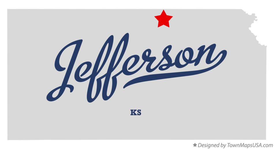 Map of Jefferson Kansas KS
