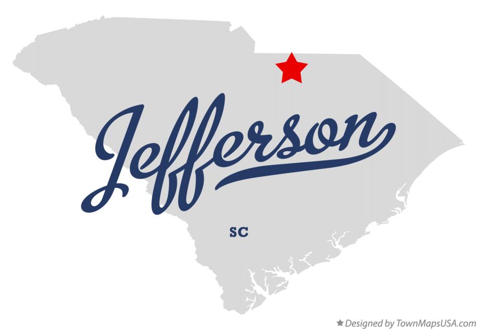 Map of Jefferson South Carolina SC