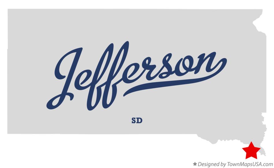 Map of Jefferson South Dakota SD